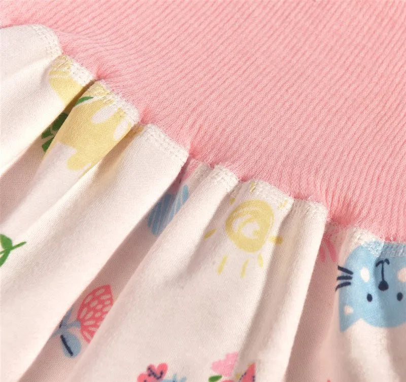 High waist baby diaper training pants in blue car cartoon print, showing elastic waistband.