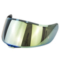 Motorcycle helmet lens with anti-fog film buckle, Transparent Revo Blue finish