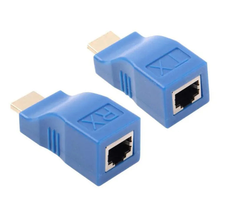 HDMI extender transmitter and receiver for 1080P signals over CAT-5e/6 cable up to 30 metres