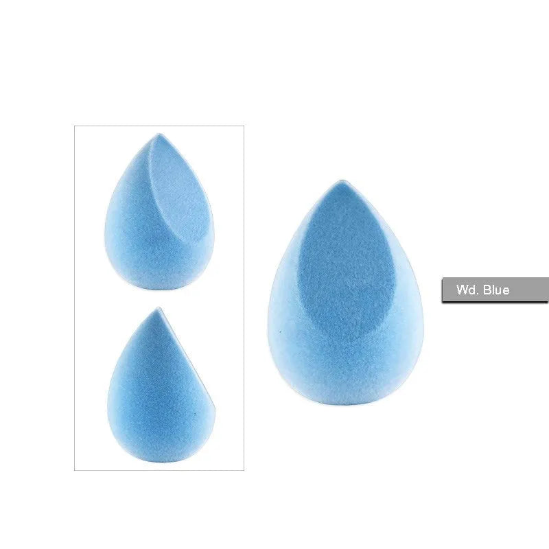 Non-latex makeup egg sponge puff with flocked surface in Mi Apricot colour for wet and dry use