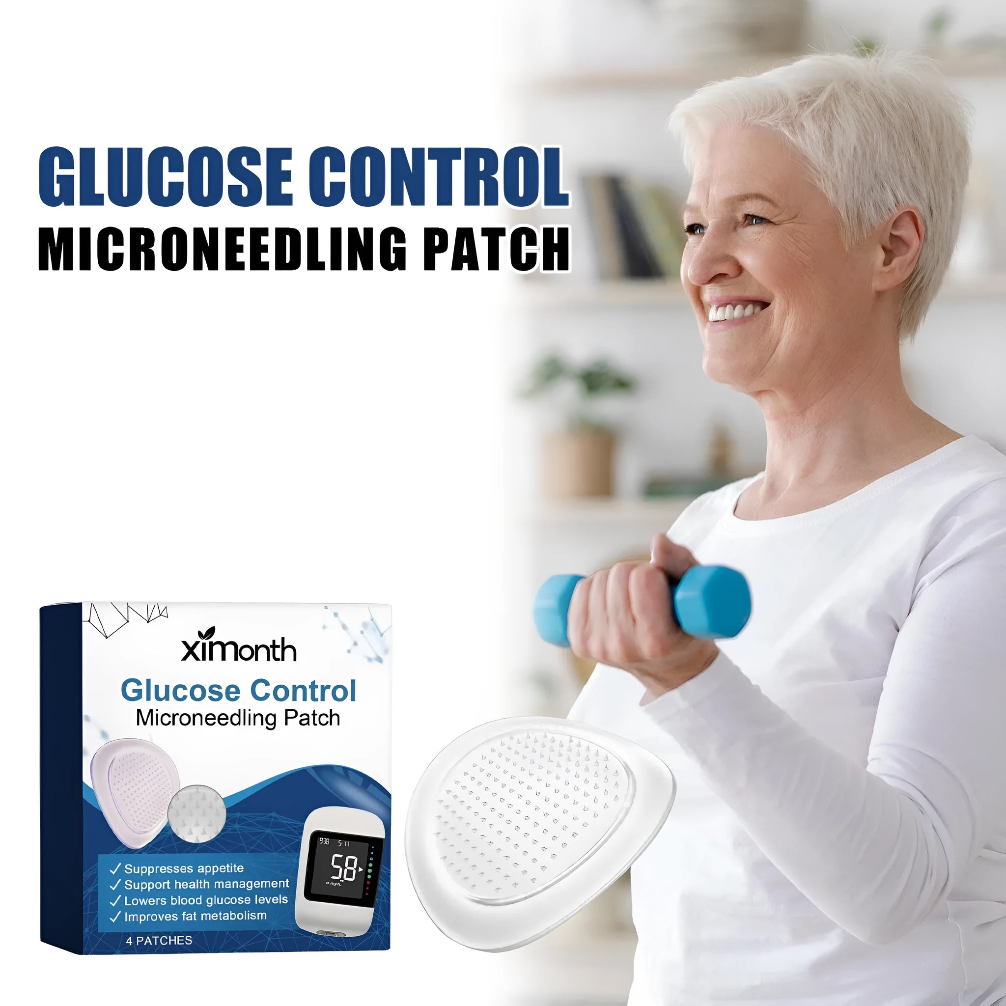 Four external moisturising body care patches with ginger and panthenol.