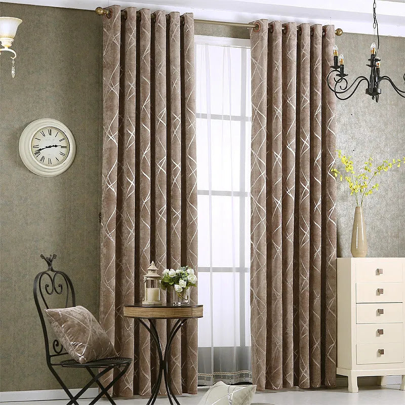 Chenille blackout curtain in modern minimalist design measuring 1 metre by 2.7 metres