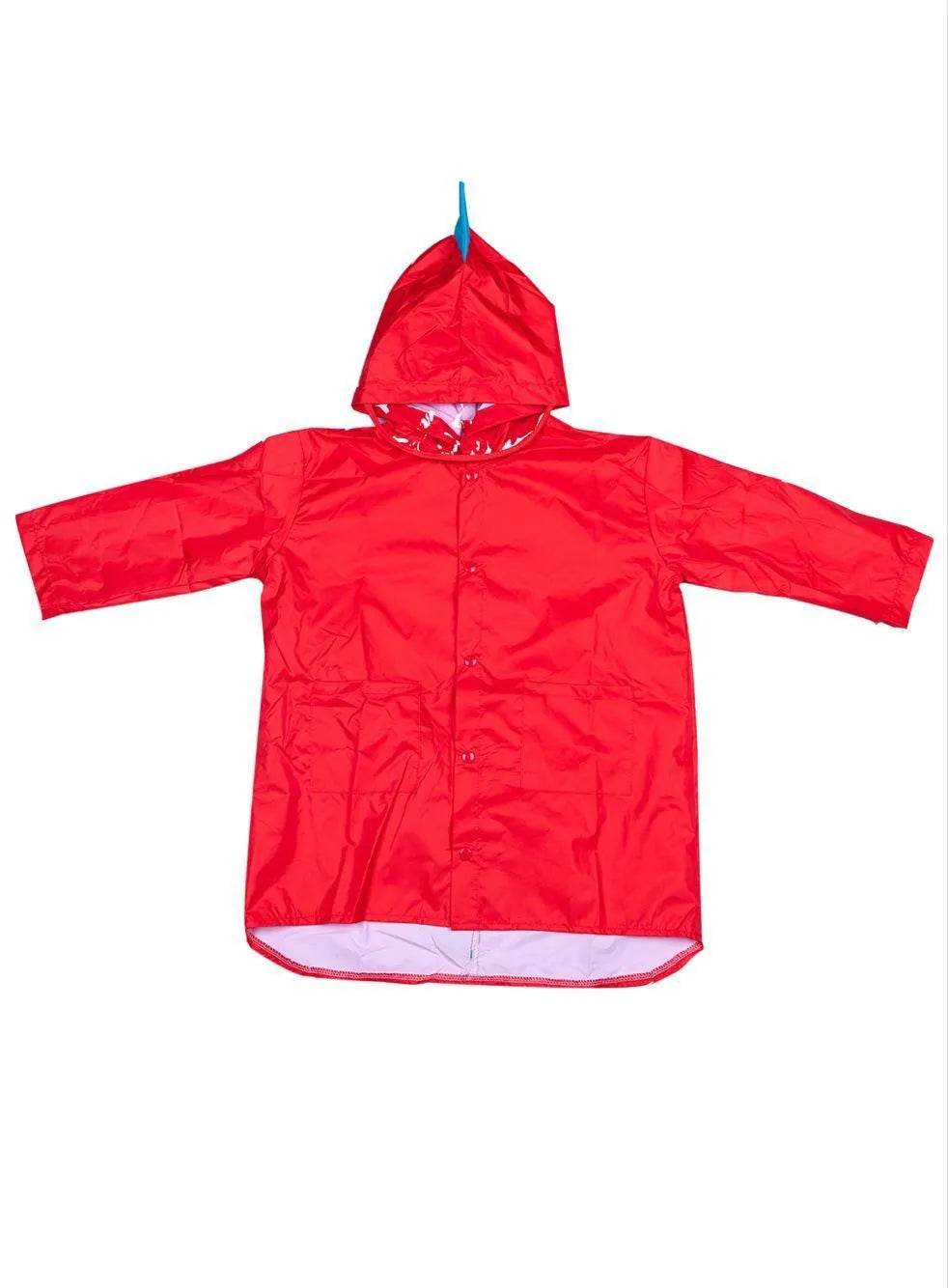 Kids dinosaur raincoat red yellow hooded trench coat waterproof sizes S to 3XL