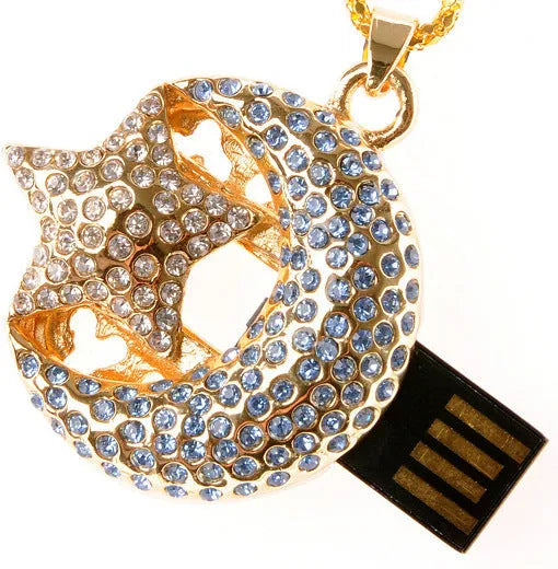 Silver Jewelry Xingyue metal USB flash drive with a standard USB Type-A connector.