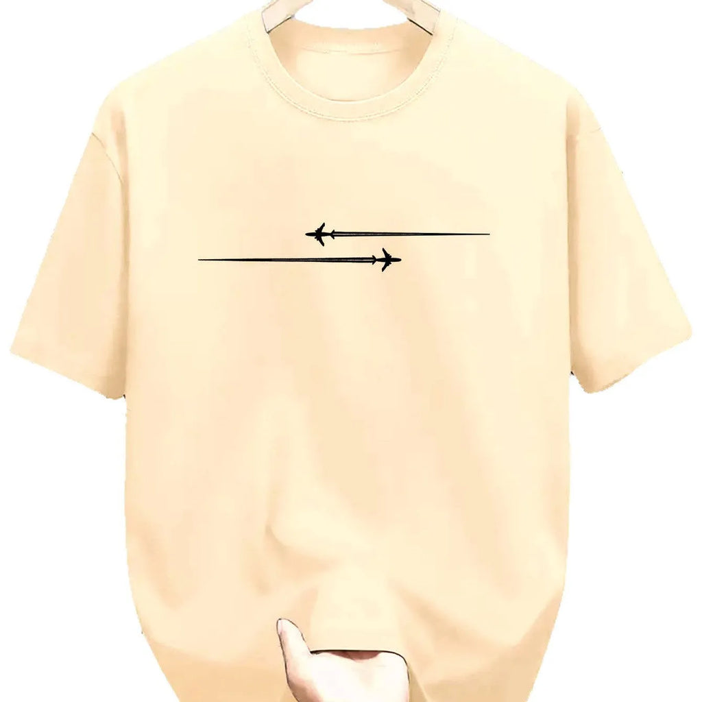 Loose fit cotton blend t-shirt with cartoon pattern in multiple colour options