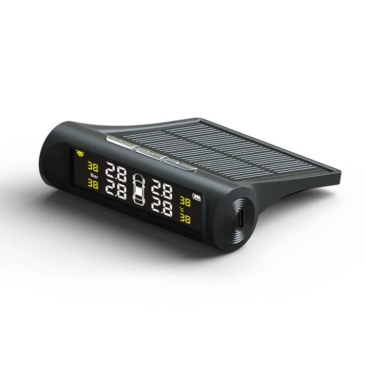 Wireless solar tyre pressure monitor T88A colour screen black external sensor for car tyres