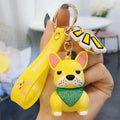 Tide Brand French keychain with metal pendant and PVC body in red, yellow, and grey bucket styles.
