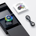 Compact cube-shaped voice control Bluetooth atmosphere lamp with polar LED light effect.