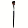 Children's nylon oil painting brush with wood handle, black colour, single curved wire