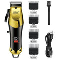 Gold spiral professional hair clipper suit with rechargeable brushless motor and shaver