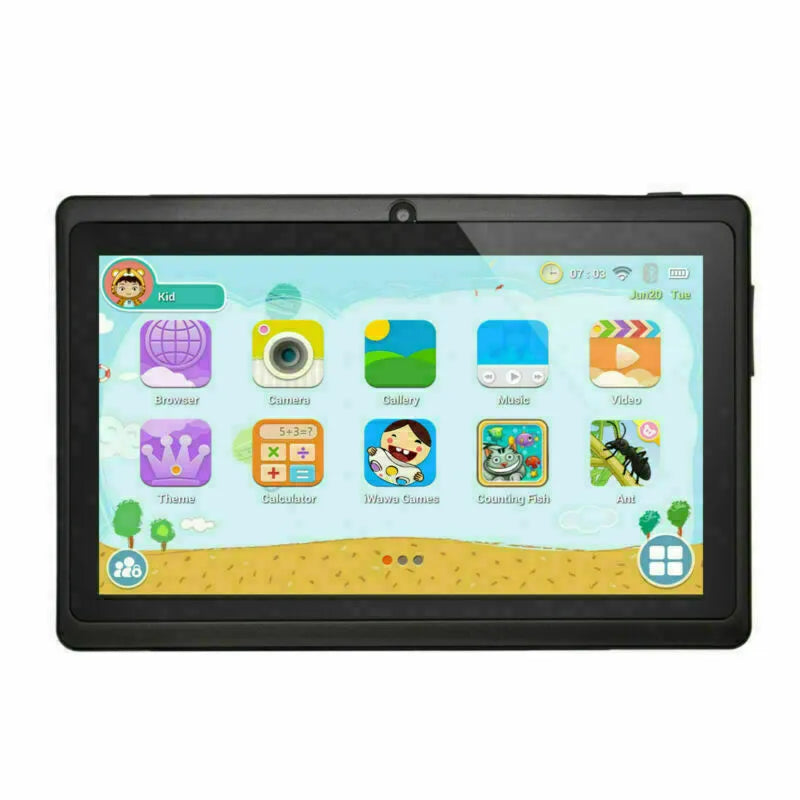 Children's smart tablet 7 inch Android plastic build quad core 32GB storage dual camera WiFi Bluetooth