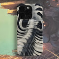 Retro art iPhone case in glossy or frosted hard shell, large camera hole, fits iPhone 11 to 16 Pro Max