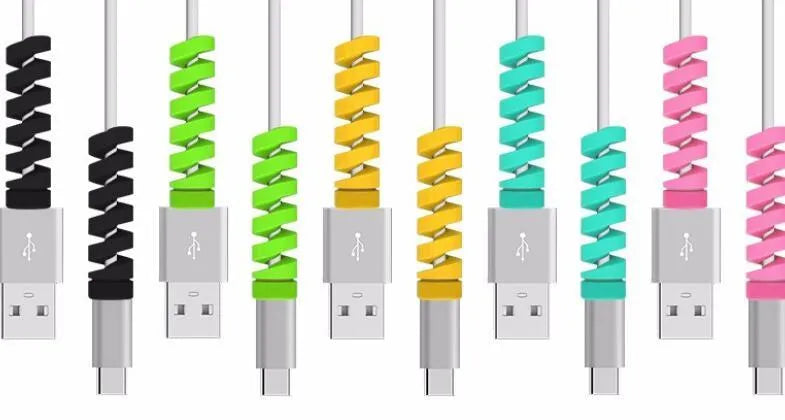 3.5cm plastic cable protector in assorted colours for charging cable strain relief.