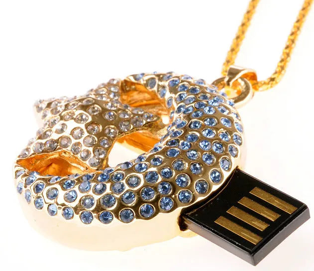 Silver Jewelry Xingyue metal USB flash drive with a standard USB Type-A connector.