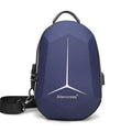 Waterproof Oxford cloth chest bag in 20x10x30cm size with black, blue, brown and rose red colour options