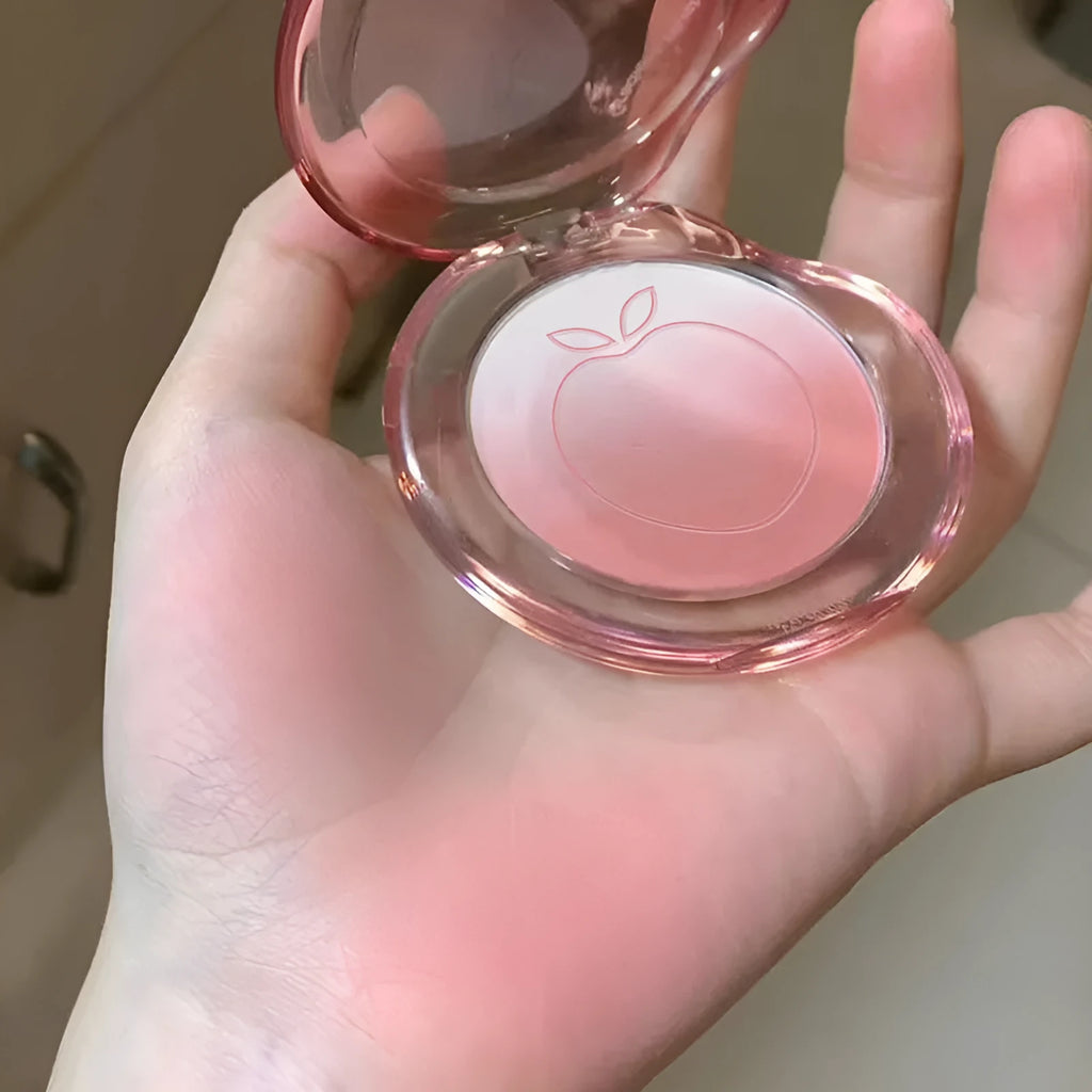 Bubble gradient powder blush compact in ebony rose with pseudo plain finish for dry skin