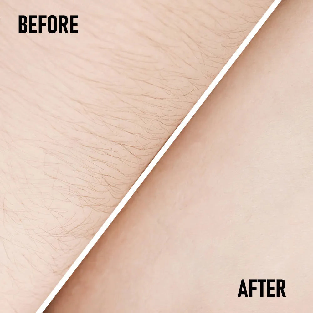 PHOFAY pain-free hair removal cream tube with included applicator scraper tool on white background