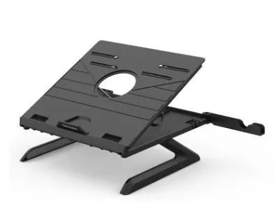 Multifunctional folding notebook stand with 9 adjustable angles, heat dissipation, and anti-slip holder for laptops up to 17 inches