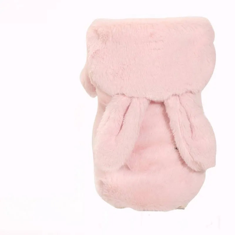 Autumn winter four-legged small dog padded cotton coat in grey with polka dot pattern, loose fit version