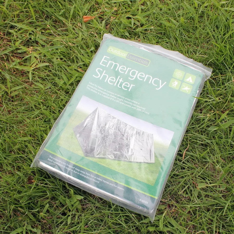 First Aid Tent emergency shelter with silver reflective PET aluminium film, 2.4m length