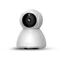 White wireless WiFi dome security camera with 2 megapixel CMOS sensor, supporting 64GB memory card and remote viewing