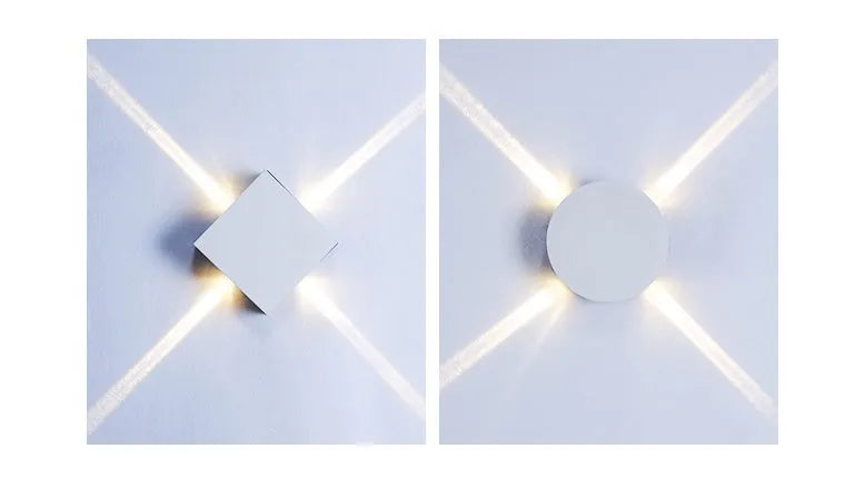 Cross light decoration lamp with iron frame, 14cm round or square size, for indoor bedside and background use.