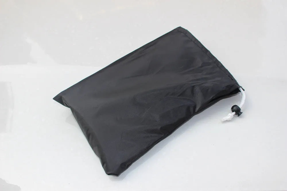 Magnetic car windshield snow cover 210x120cm, black polyester umbrella cloth with silver back, magnets and ear clips