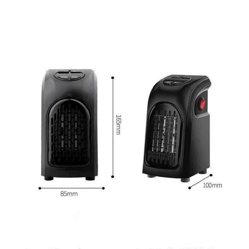 500W mini electric flame heater in flame or wall style with three speed settings for rooms under 20m²