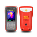 ET13S thermal imaging multimeter showing 2.8-inch colour touch screen displaying a thermal image and multimeter readings.