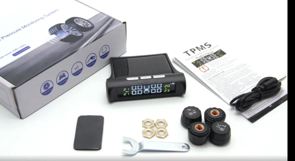 Wireless solar tyre pressure monitor T88A colour screen black external sensor for car tyres