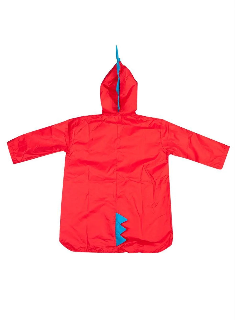 Kids dinosaur raincoat red yellow hooded trench coat waterproof sizes S to 3XL