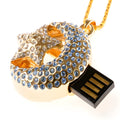 Silver Jewelry Xingyue metal USB flash drive with a standard USB Type-A connector.