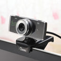 Black plastic HD computer camera with USB cable for notebooks, 13x13x8 cm