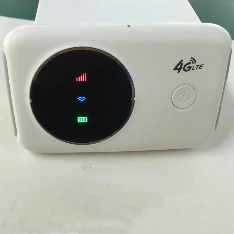 White 4G wireless mini router with dual-band 5G support for SIM cards