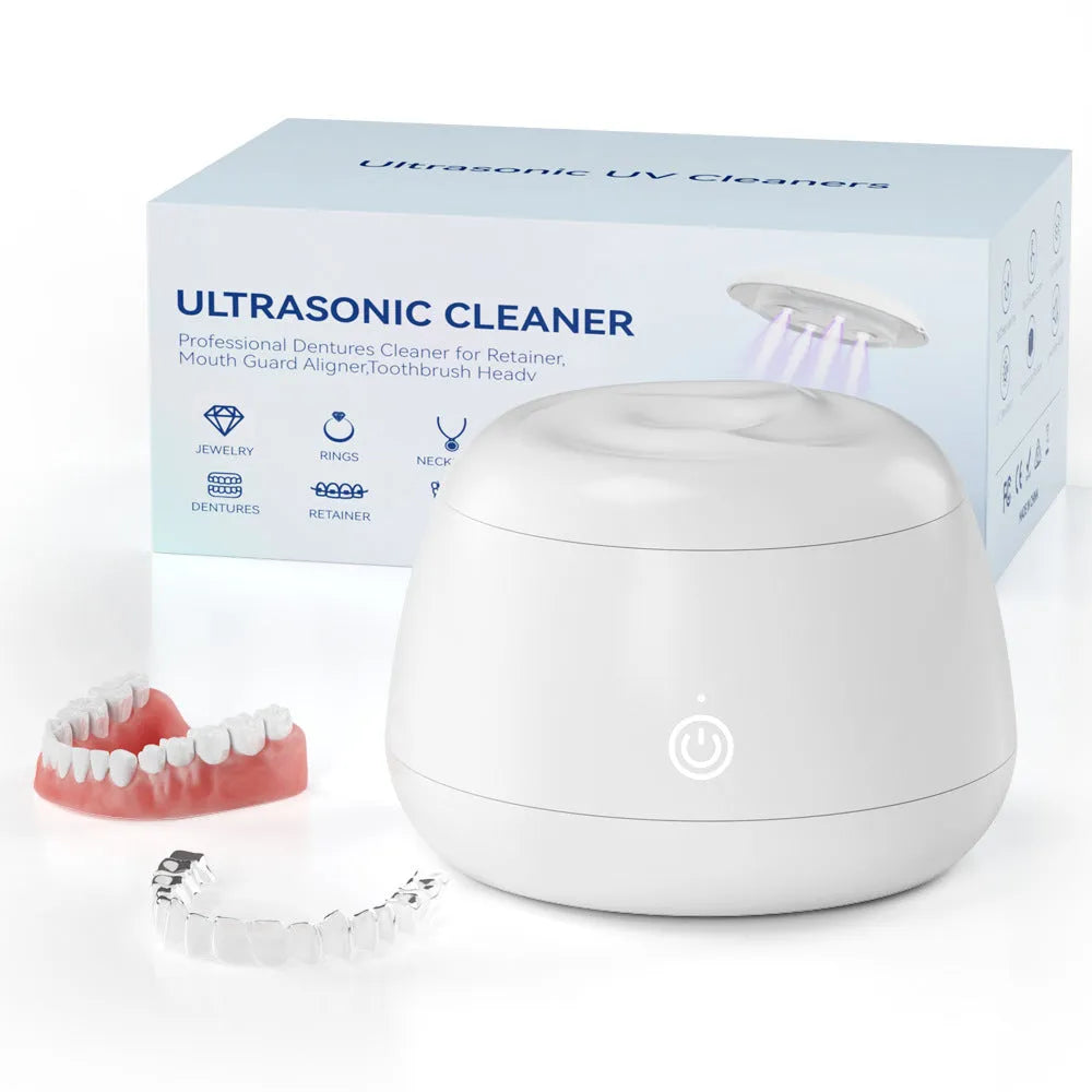 Ultrasonic portable waterproof denture tooth socket washing machine in white