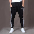 Side three bar student casual trousers, straight leg, mid waist, cotton, grey black navy