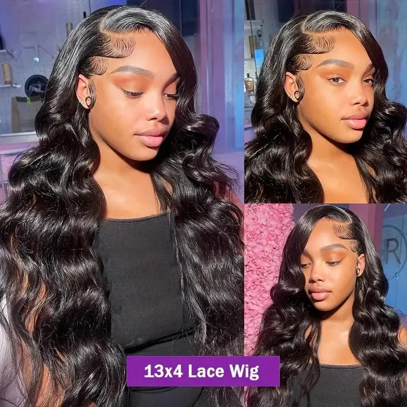 Natural high-temperature fibre front lace wig with medium big wave and side bangs in light gold colour