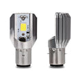 Motorcycle LED headlight unit with aluminium housing and M4/H6 base fittings