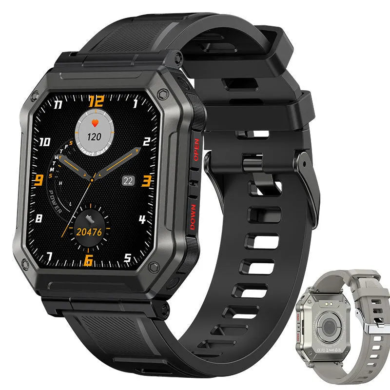 Smart Call Bracelet in black with TFT screen showing heart rate, zinc alloy body, on a wrist