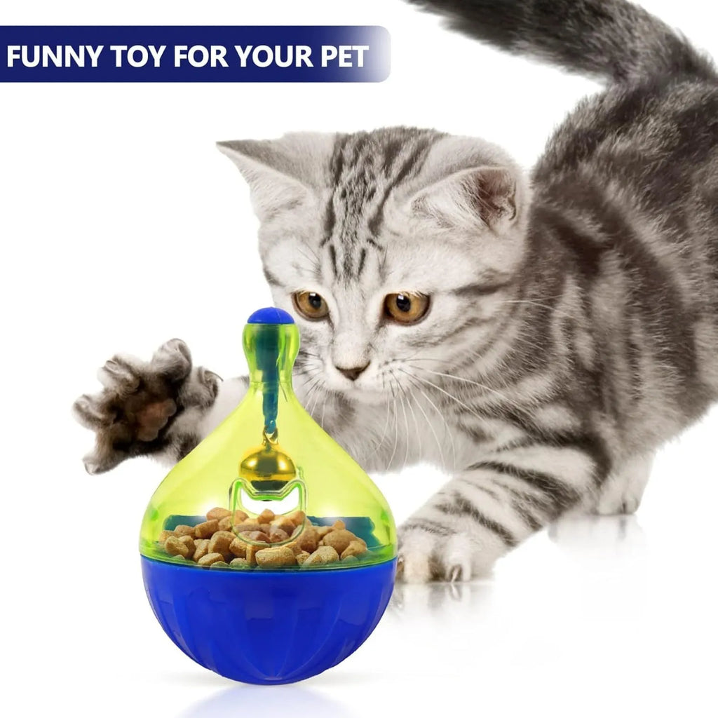 14cm tumbler-shaped pet treat dispenser for dogs and cats with leaker food system