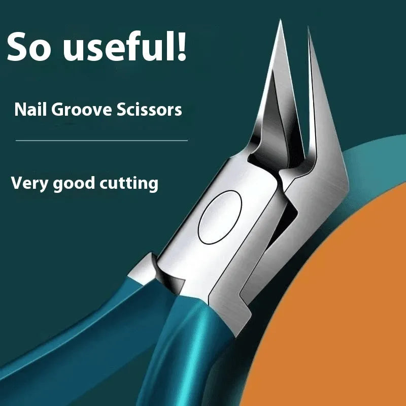 Portable manicure kit with anti-splash design containing stainless steel nail tools in multiple colours