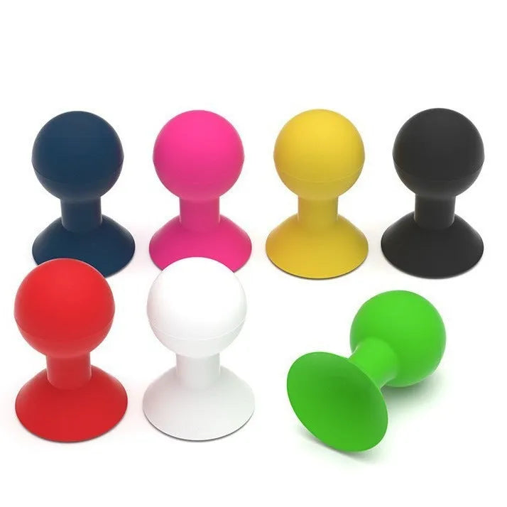 Creative solid colour silicone octopus ball mobile phone holder on desk