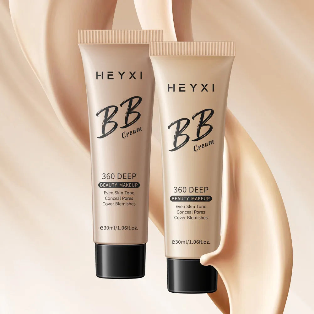 Waterproof sweat-proof BB cream bottle in one of four shades: 01, 02, 03, or 04.