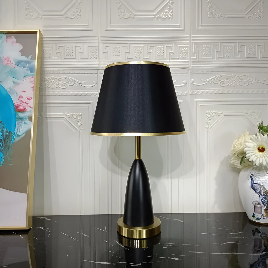 Modern simplicity metal decorative table lamp for bedside or living room with warm light option