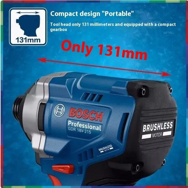 GDR18V-215 18V lithium impact screwdriver in short head design with 1/4 inch hex socket