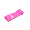 Set of 4 resistance bands in purple, pink, blue, and grey on a white background