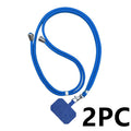 Universal card phone case lanyard in aramid fibre with electroplated carbon fibre skin, shown in multiple pure colours.