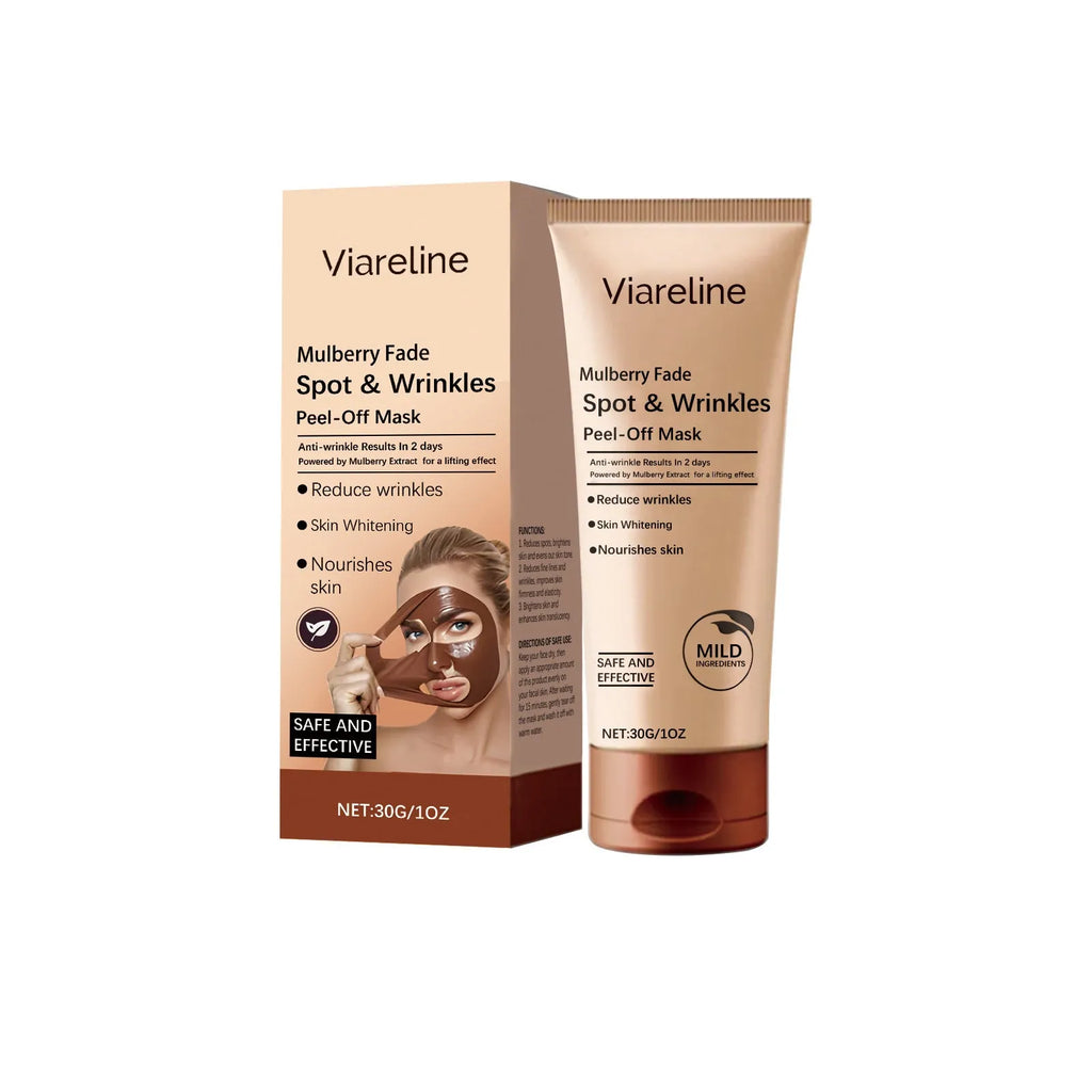 Single sachet of a 30g wrinkle care facial mask containing collagen and hyaluronic acid.