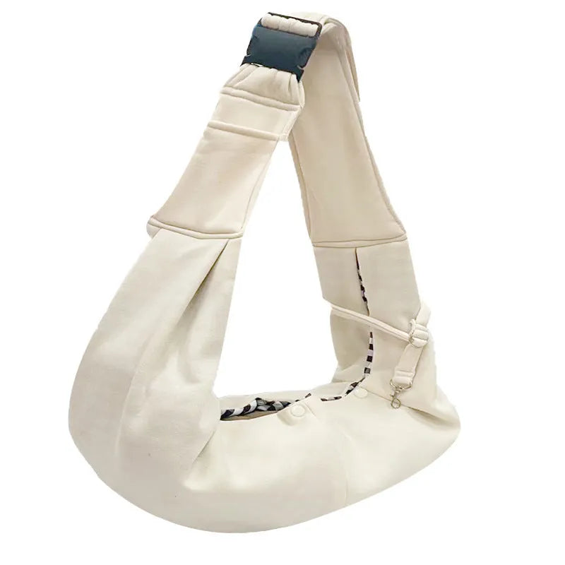 Adjustable shoulder strap dog pet bag in soft polyester material for dogs under 7.5kg