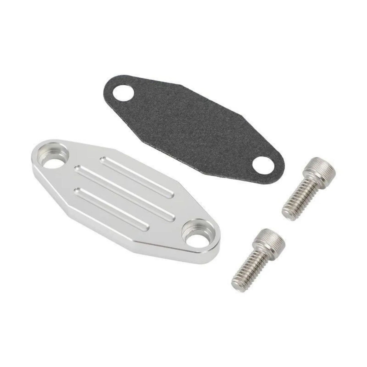 EGR removal block off board kit with 10cm x 6cm x 2cm plate and accessory set, 0.03kg